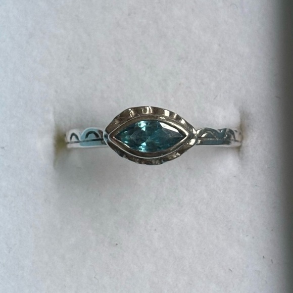 Silpada Jewelry - Silpada Silver and Blue Turquoise Ring with Intricate Design